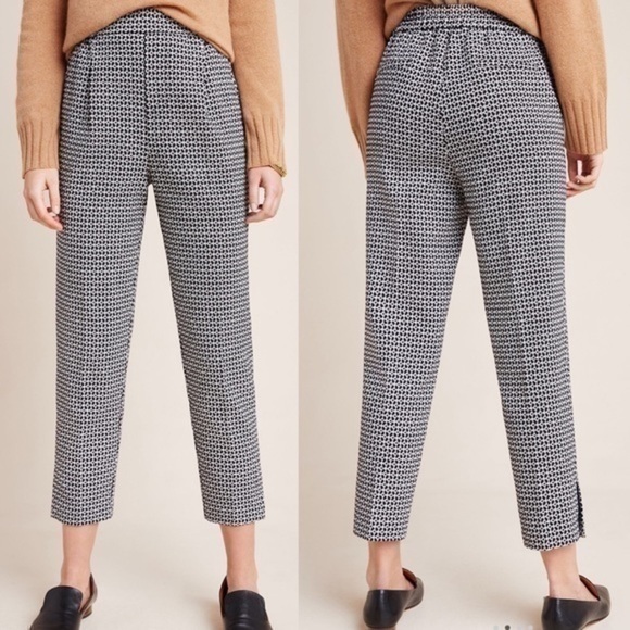 ❣️Last One❣️NWT ANTHROPOLOGIE LARKIN Tapered Trousers Slacks Pants Small - Picture 2 of 7